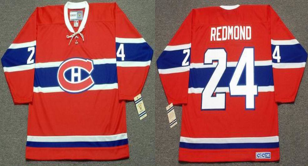 2019 Men Montreal Canadiens #24 Redmond Red CCM NHL jerseys->montreal canadiens->NHL Jersey